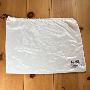 Coach White Logo Dust Bag